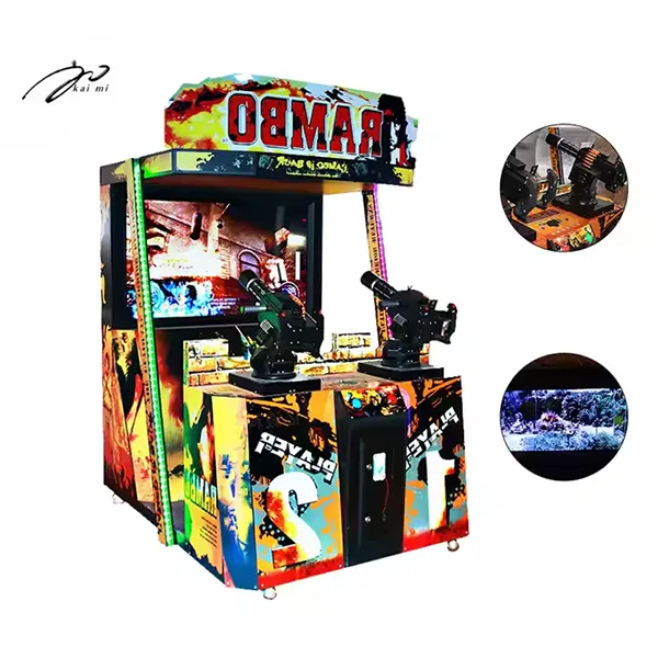 55 inch Stallone Coin Operated Simulator Game Machine 2 Gun Stallone Generation Shooting Game-2