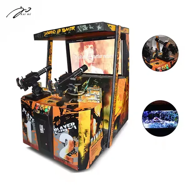 55 inch Stallone Coin Operated Simulator Game Machine 2 Gun Stallone Generation Shooting Game-3