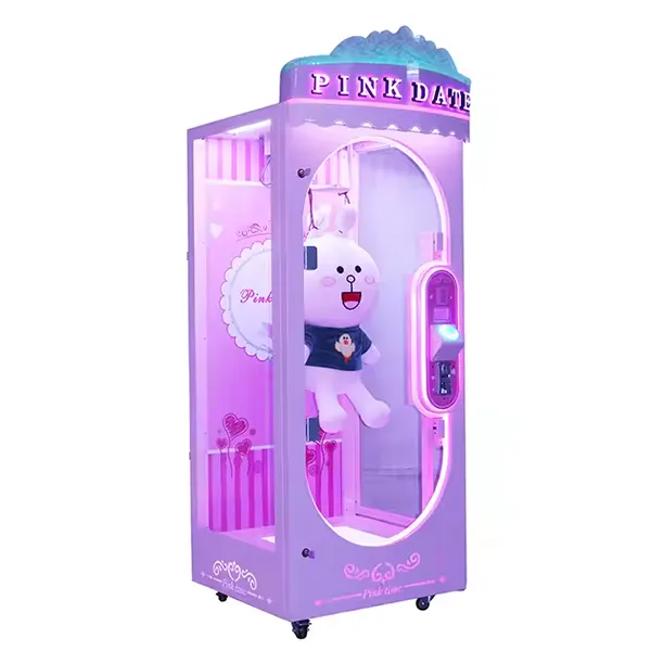 Doll Crane Claw Game Machine Coin-Operated Pink Time Scissor Arcade-4Doll Crane Claw Game Machine Coin-Operated Pink Time Scissor Arcade-4